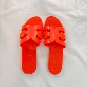 Neon Orange Sam Edelman Jelly Sandals